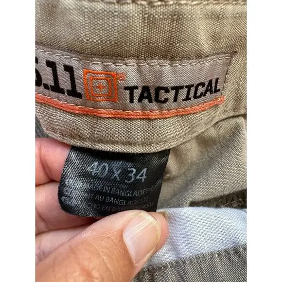 5.11 Tactical Series Mens Pants 40x32 Utility Work 511 Khaki Field Outdoor Gorp - Picture 9 of 12